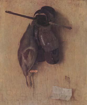 BARBARI, Jacopo de Still Life with Partridge,Iron Gloves and Bolt of a Crossbow (mk14) Spain oil painting art